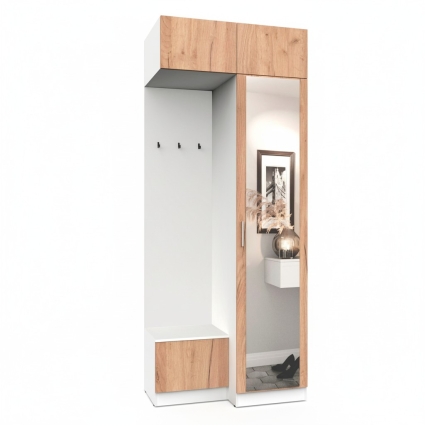 Набор мебели для прихожей "Марсель-251" МР 01-251 В2490 Ш1000 Г580 (ЛДСП Дуб крафт золотой)